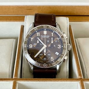 Men’s Victorinox brown on brown watch.